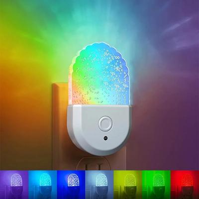 Цветной RGB светодиодный ночник с вилкой для розетки, меняющий цвет ночник от заката до рассвета для спальни, коридоров, лестниц и детской комнаты