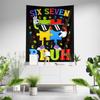 Aertemisi Six Seven Bruh 67 Autism Puzzle Tapestry Wall Hanging Art for Bedroom Living Room Decor Party Backdrop