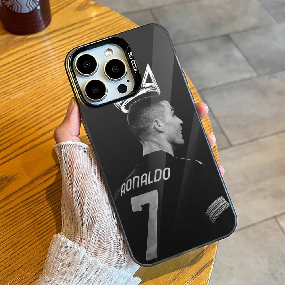 Футболист For C-Cr7 R-Ronaldo Чехол для телефона Для iPhone 16,15,14,13,12,17,Pro,MAX Черный Матовый Ударопрочный Чехол