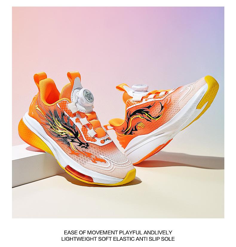 Qi Bo Hui Men's Shoes 2026c Spring and Autumn X New Lightweight Anti slip Boys' Running Shoes Button Children's Sports Shoes