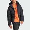 Adidas Куртка Big Baffle Jacket 530, пуховик с логотипом, капюшоном, длинный рукав, мужская куртка, черный цвет IK3156