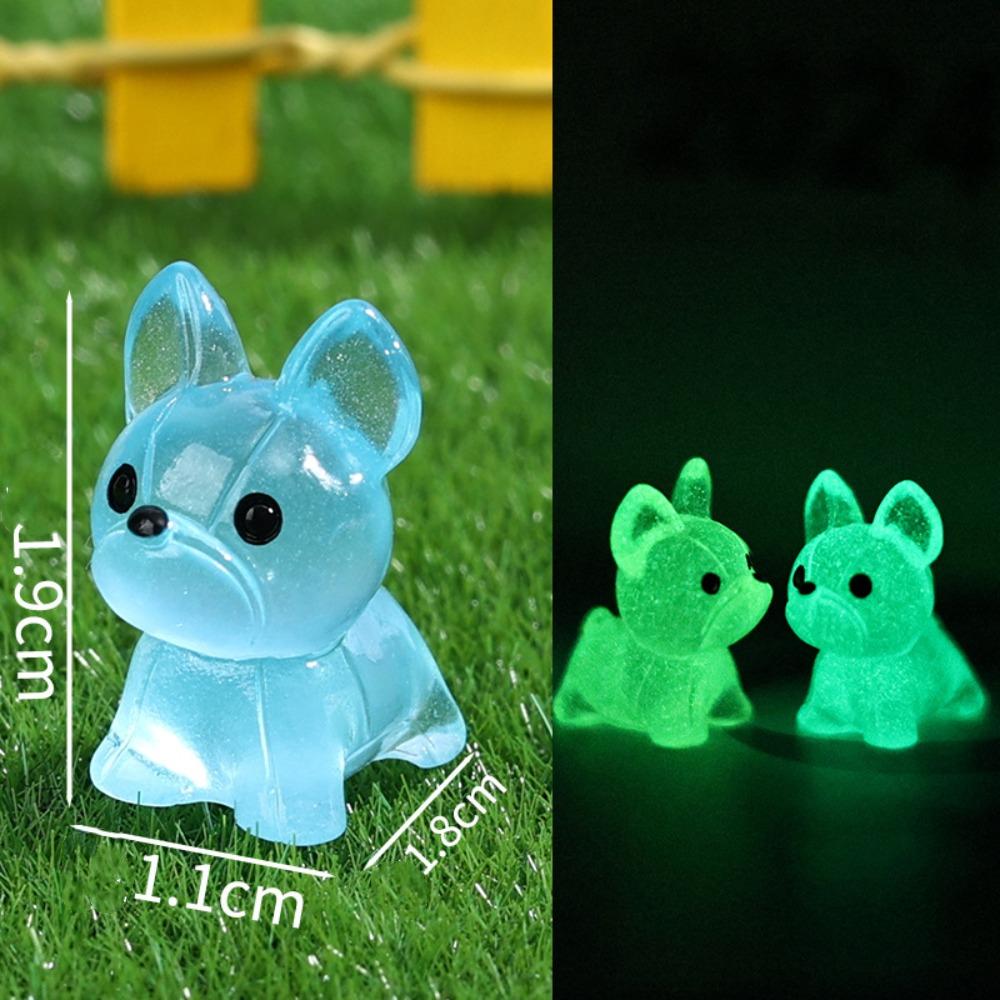 Glow In The Dark Miniature Dog Figurine Micro Landscape Decoration  Home Decoration Accessories