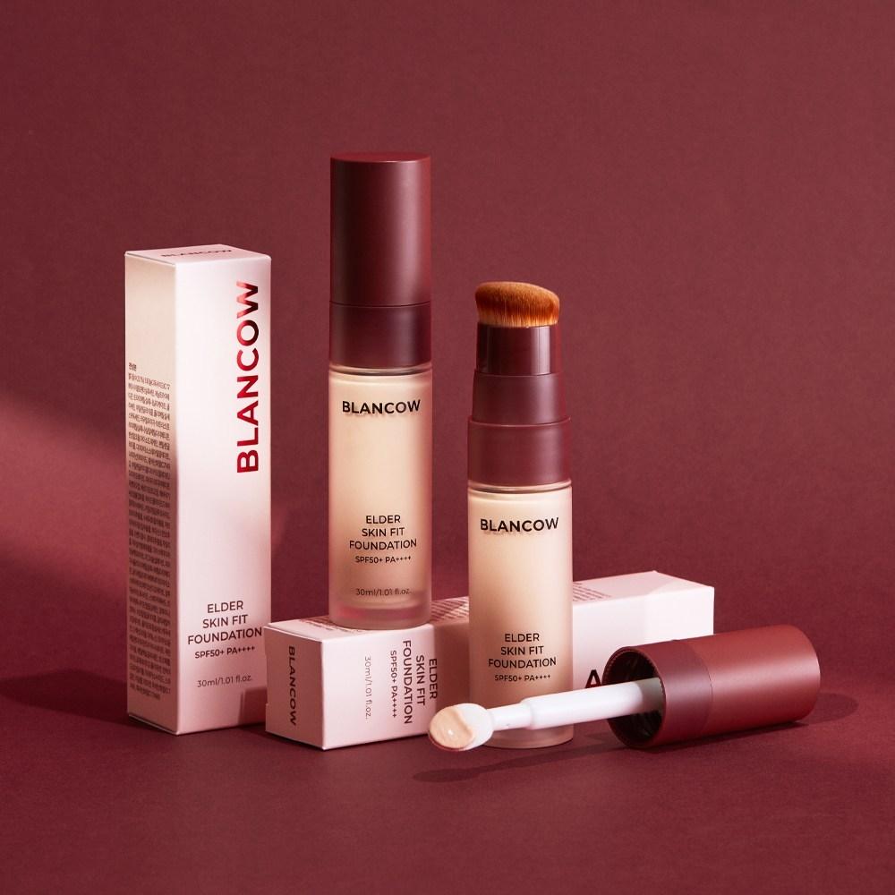 Blancau Elder Skin Fit Foundation 30ml SPF50+ PA++++, Yellow Beige, 2 Pcs.