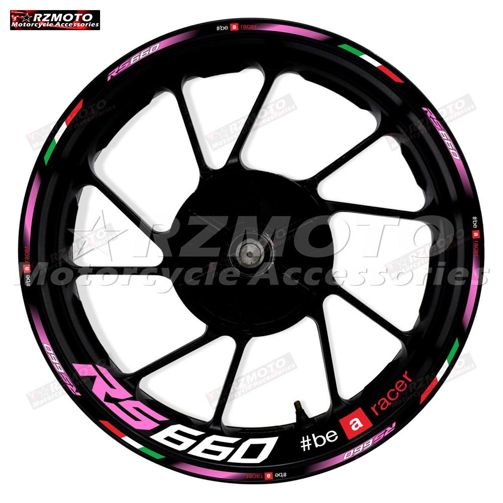 For RS660 RS 660 Motorcycle 17 Inch Front and Rear Decal Hub Waterproof Reflective Rim Wheel Sticker
