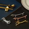Convenient Zinc Alloy Sausage Dog Chopstick Stands Handy Dachshund Chopstick Stand Holder Durable Kitchen Accessories