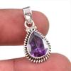Натуральный Александрит Драгоценный Камень Ручной Работы 925 Пробы Цельный Стерлинговое Серебро Подвеска 1" h7m85