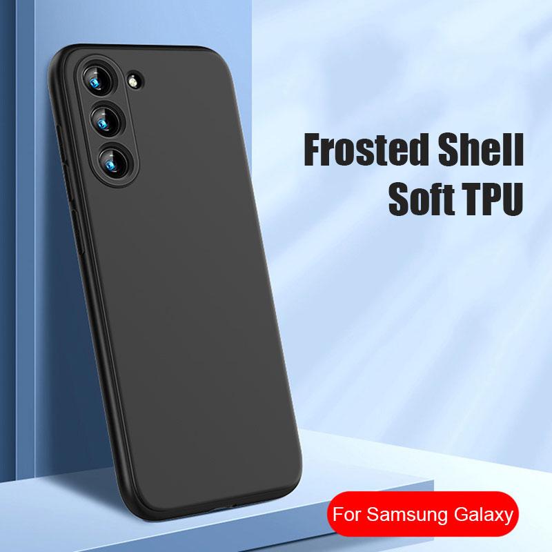Черный Чехол Для Телефона Для Samsung Galaxy S23 S24 S25 Ultra S22 Plus S21 Fe A06 A16 A26 A36 A56 A07 A17 Мягкая Задняя Крышка Чехол