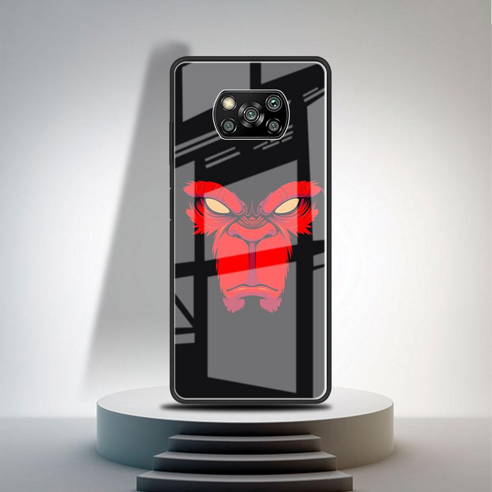 Стеклянный чехол для Xiaomi Poco X3 NFC 11 Lite 11T F3 M3 для Redmi Note 11 10 9 8 Pro 10S 9S 9A 9C, чехол для телефона Лев Волк