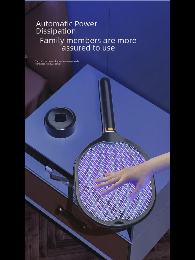 Electric Mosquito Swatter & Lamp: USB Rechargeable, Household Mosquito Killer, 2-in-1 Fly Swatter for Hot Selling Live Broadcasts.