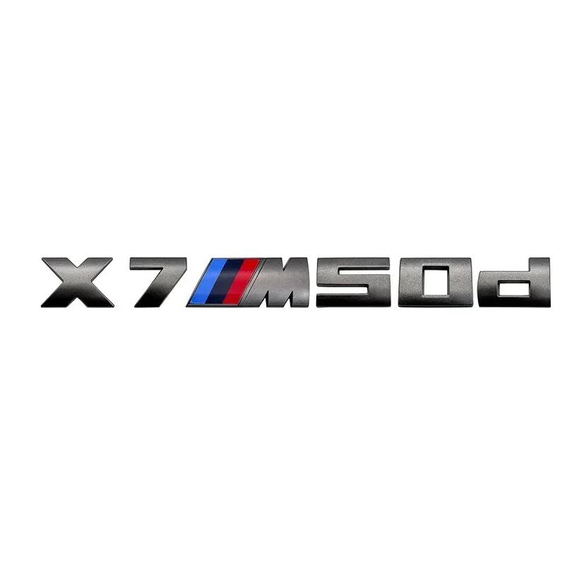 7.3cm for M logo new gray ABS letter sticker trunk badge For BMW X3 M40D 40I X4 M40D X5 M50D 50I X6 M50D 50I X7 M50D 50I DA9