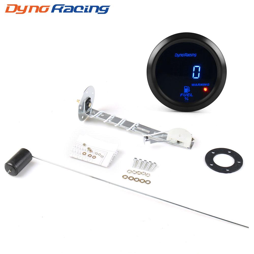 2" 52mm Universal Digital Percent Display Car Fuel Level Gauge Meter 8-18V With Fuel Sensor Oil float