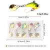 5pcs Luya Bait Metal VIB Small Cyclone Rotary Vibration VIB Glitter Iron Plate Sea Fishing Freshwater Bait