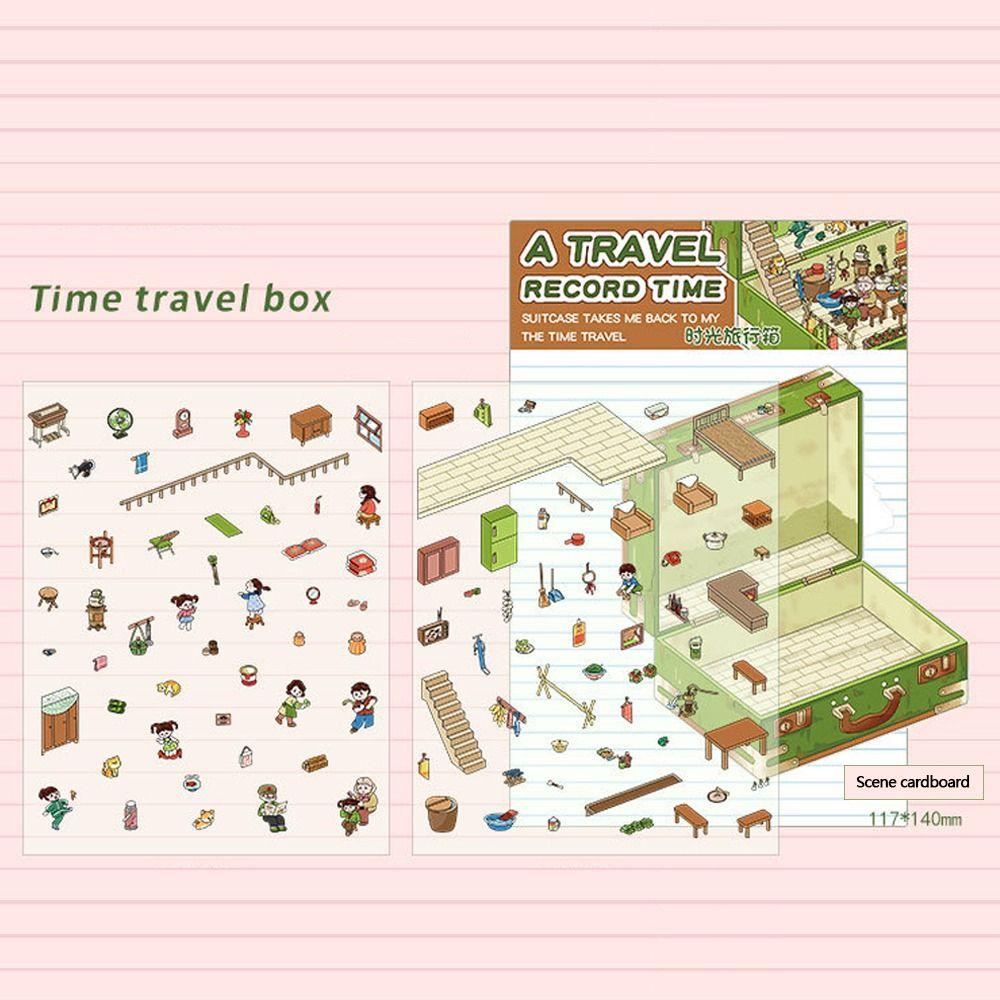 DIY Accessories Visual Stacking Sticker Decorative Miniature Scene Stickers  Christmas Gift