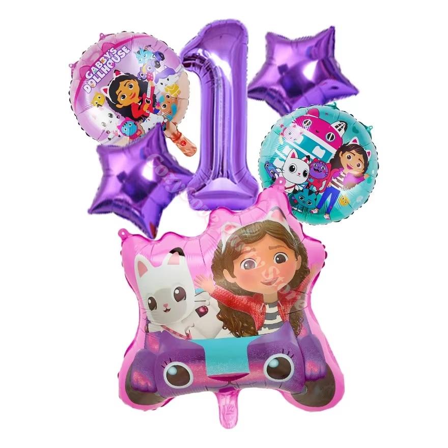 Gabby Dollhouse Birthday Party Favors Gabby Bracelets Stikers Cake Topper Balloons Classroom Rewards Party Pinata Fillers Gifts