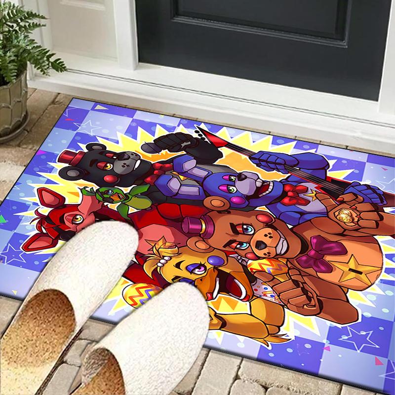 Коврик для офисного кресла с коллажем персонажей Fnaf, Игровой ковер, Подходит для прихожей, спальни, гостиной, рабочего стола, Праздничный подарок