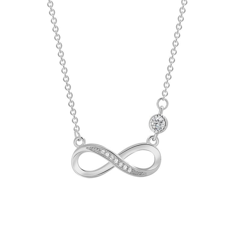 8 Characters Love Infinite Necklace, High-End Simplicity Mobius Infinite Symbol Necklace