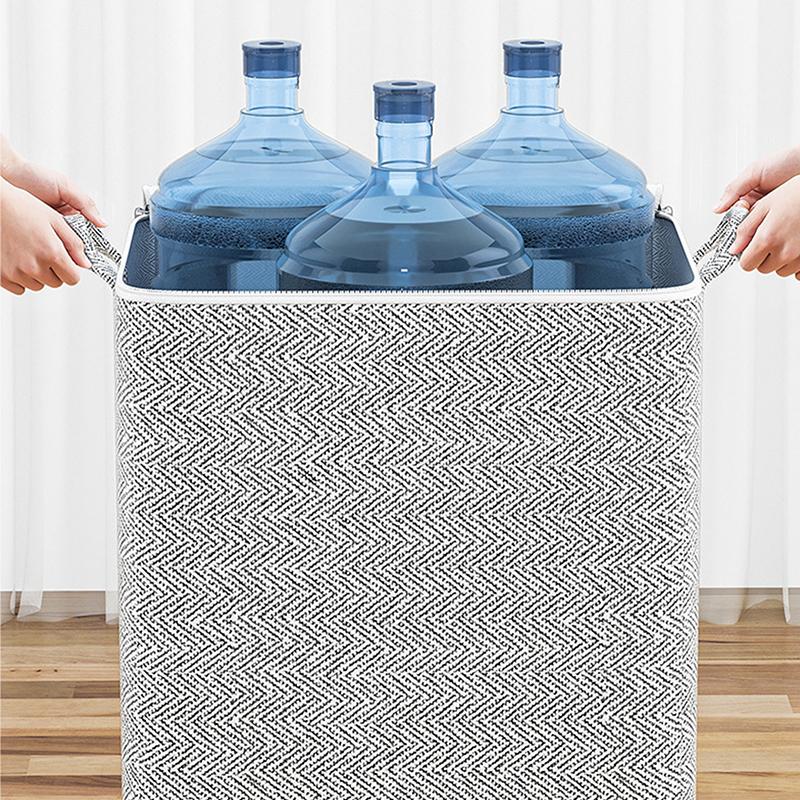 Сумка для хранения одежды большой емкости, органайзер с усиленной ручкой для одеял, постельных принадлежностей, складная сумка для хранения на молнии