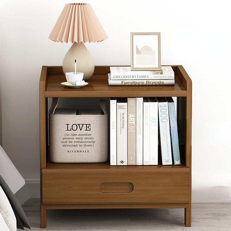 Прикроватная тумбочка простой шкафчик для спальни из цельного дерева простой прикроватный многослойный узкий шкаф стеллаж для хранения