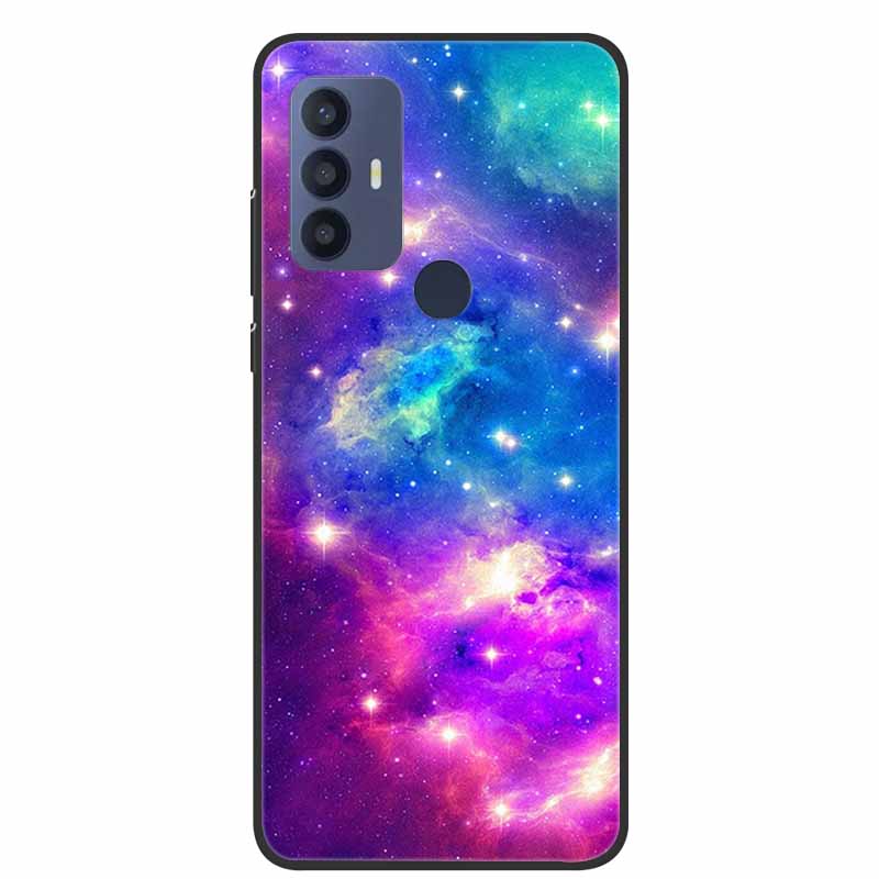 Для чехла TCL 30 SE Мягкий силикон Мраморный ТПУ Черная крышка для телефона TCL 305 306 30SE 6.52'' Задние чехлы для TCL30SE 6165H Coque новый