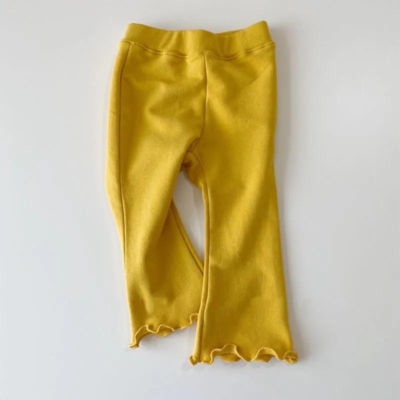 Детские летние брюки, милые плиссированные шифоновые брюки, повседневные свободные тонкие восьмиточечные брюки для девочек