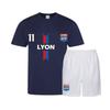 Children's Football Kit, Lyon Style Jersey and Shorts - - Blue