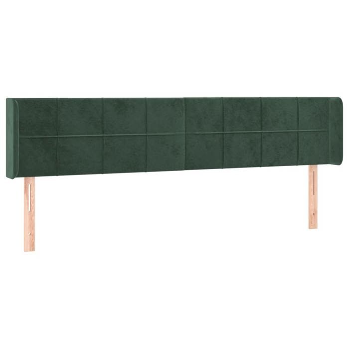 VidaXL LED Headboard Bedroom Furniture Double Bed Accessory Head of Bed Frame Interior Dark Green 3123293