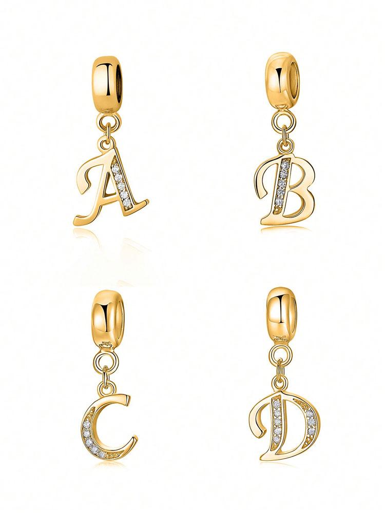 Медь Модные 26 Букв Шарм-Бусина для Женщин Подходят для Браслетов DIY Изготовление Юбилейный Подарок Изысканные Женские Украшения