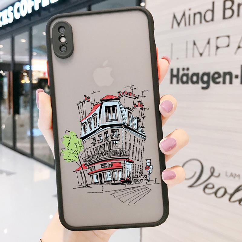 Travelling world travel Street painting Phone Case For Iphone 15 14 13 11 12 Pro Max 7 8 PLUS SE2 X XS XR Hard Matte Back Cover