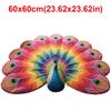 Soft Peacock Carpet Special-shaped Door Gasket Durable Blanket  for Living Room Tea Table Bedside
