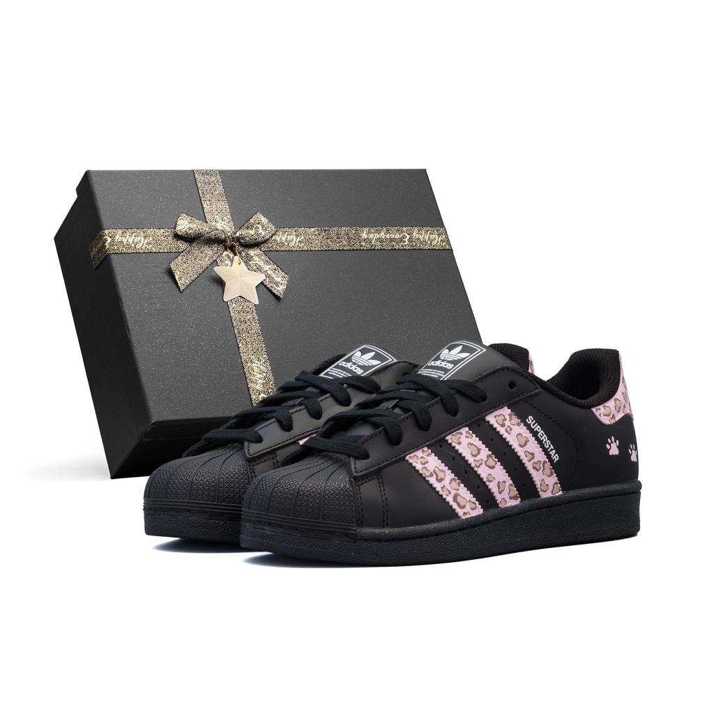 adidas Originals Superstar 2 Износостойкие Износостойкие Низкие Кеды для Скейтборда Унисекс Черный Белый JI0079(Команда-1451SBOX)