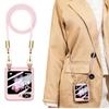 Милый однотонный тонкий складной чехол для Samsung Galaxy Z Flip6 Crossbody Lanyard противоударный закаленный жесткий чехол для телефона из ПК