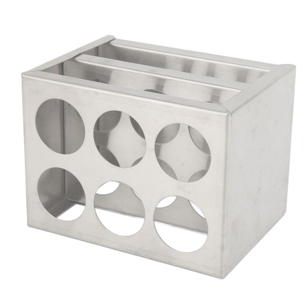 Металлический штатив для пробирок, 6 отверстий, 1,18 дюйма, прочный, 3 яруса, держатель для центрифужных пробирок из нержавеющей стали для лаборатории