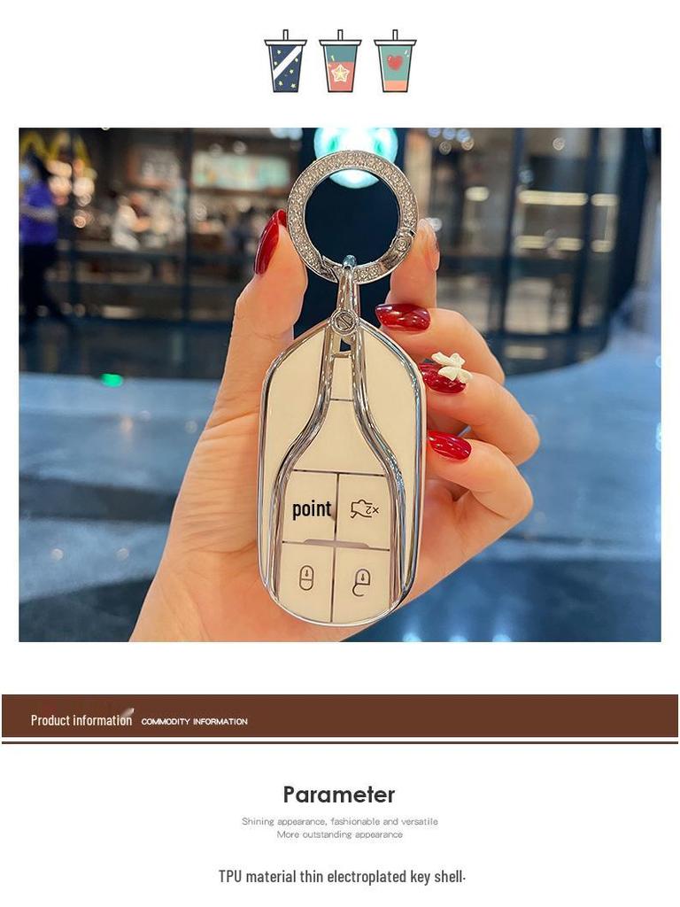 Women's Maserati Key Case for Levante and Ghibli Models - High-End Design