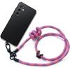 Protective Case - BOOLING - for Samsung Galaxy S23 FE - Shockproof Silicone - Removable Lanyard - Pink