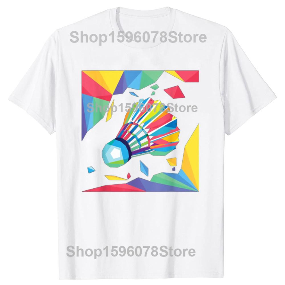 Funny Badminton Player Sports Lover Graphic Cotton Tshirts Unisex Womens Fashion Casual Tshirt Loose Oversized Streetwear T Shirt