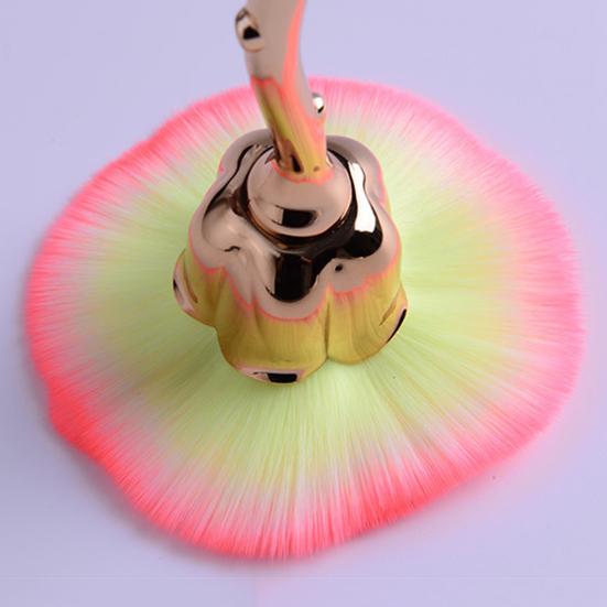 Кисть для макияжа в форме цветка розы, эргономичная ручка, приятная для кожи, мягкая косметическая кисть в форме цветка розы для красоты