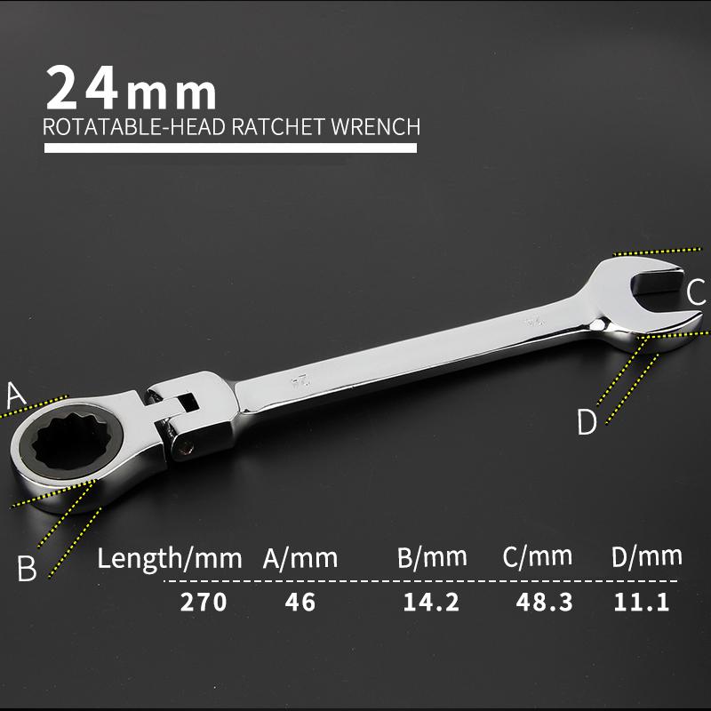 Многофункциональный набор ключей с трещоткой на 180 градусов, гибкие рожковые ключи для ремонта автомобилей, ручные инструменты, комбинированный гаечный ключ