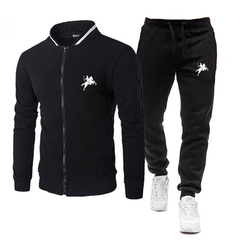 2024 Brand Tracksuit Men Zipper Jacket Golf Fitness Gym Tracksuits Cotton Mens Outfits Sport Suit 2 Piece Set Jogging Tracksuit