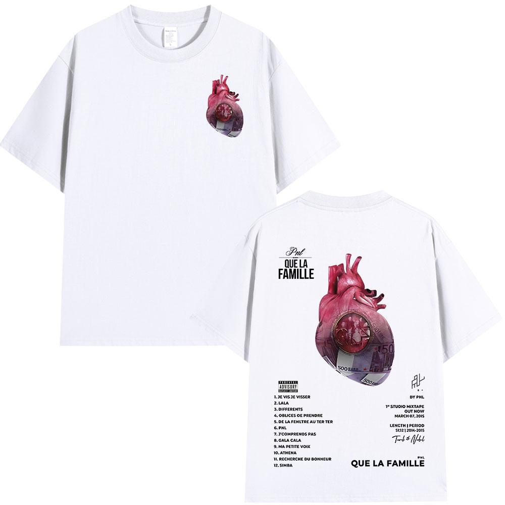 Французский рэпер PNL Que La Famille Le Monde Chico Альбом Футболка Мужская Женская Хип-хоп Мода Хлопковые Футболки с коротким рукавом Streetwear