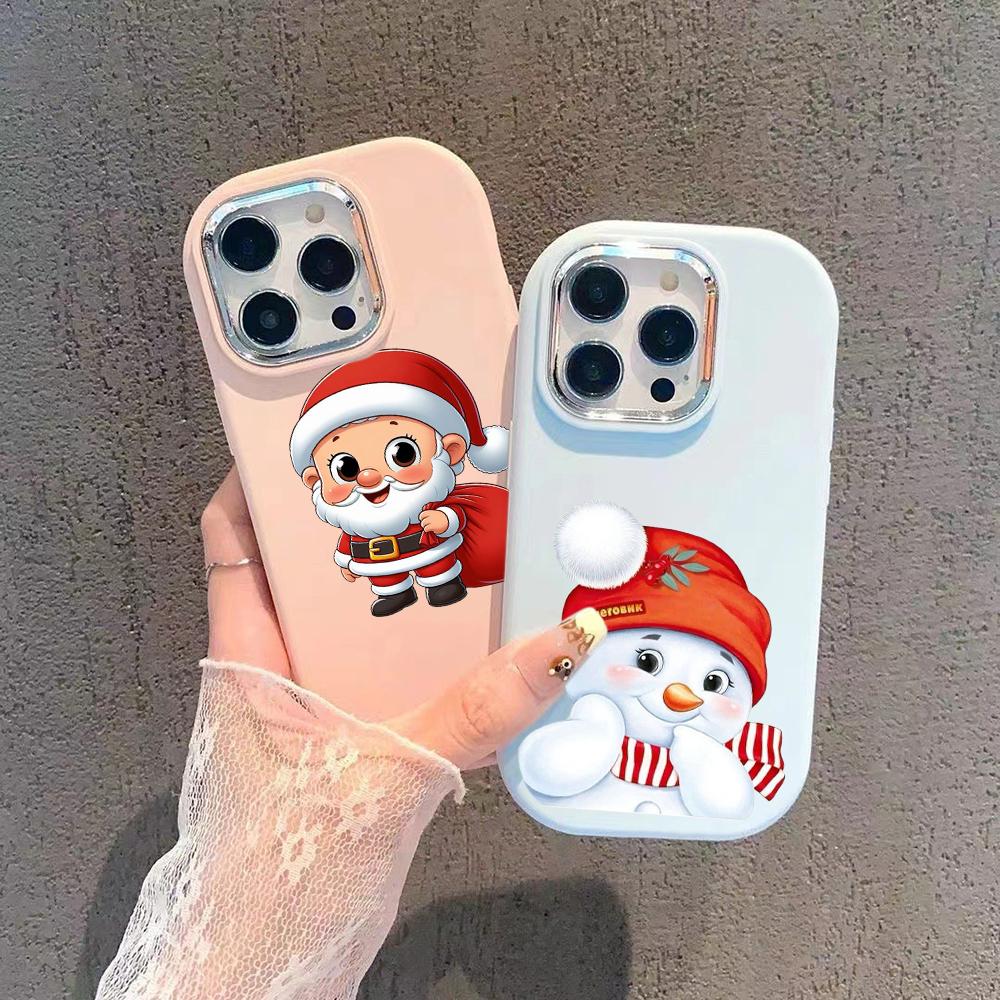 N98 С Новым годом, Рождеством, мягкие чехлы для телефонов iPhone 16 Pro Max Xiaomi 11 Lite Redmi 13C Note 11s, защитная рамка для камеры, задняя крышка