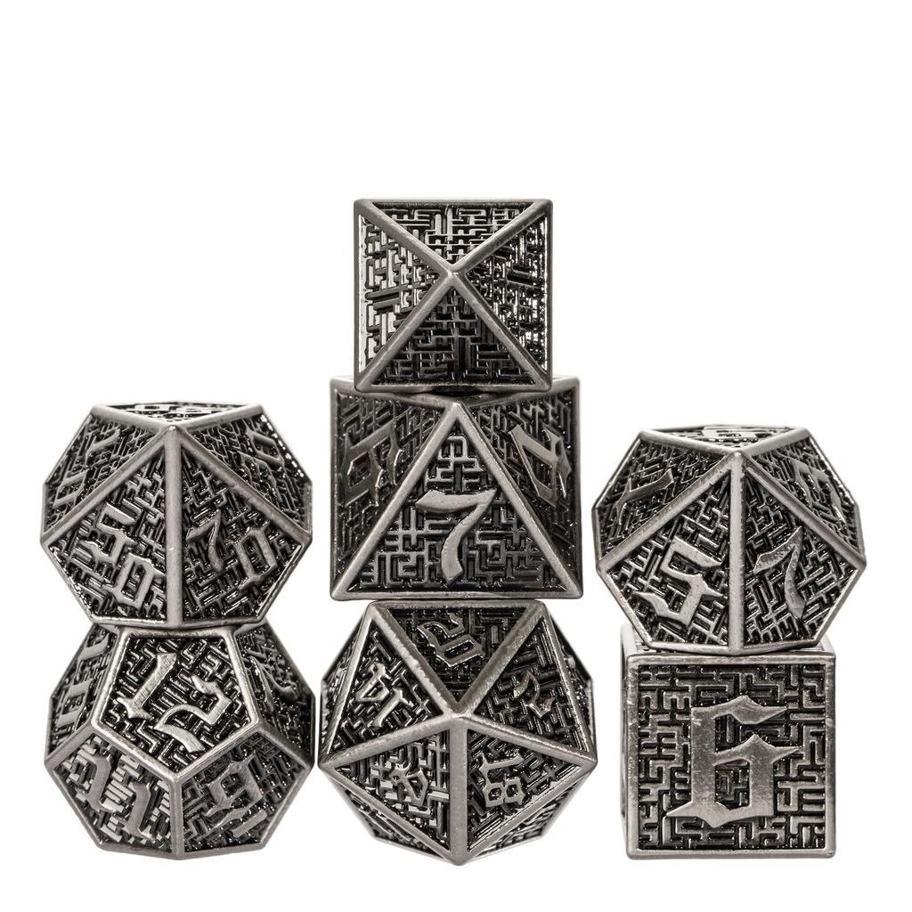 Cusdie DND Металлический набор кубиков-лабиринтов D4-D20 для ролевых игр Pathfinder Настольные игры TRPG