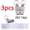 3 Pcs Pet Dog Cat Puppy ID Address Name Label Tag Barrel Tube Collar