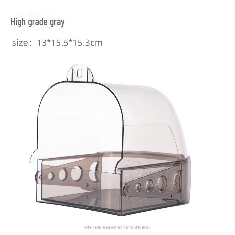 Очень большая прозрачная ванна для волнистых попугайчиков с ящиком - аксессуар для клетки для птиц