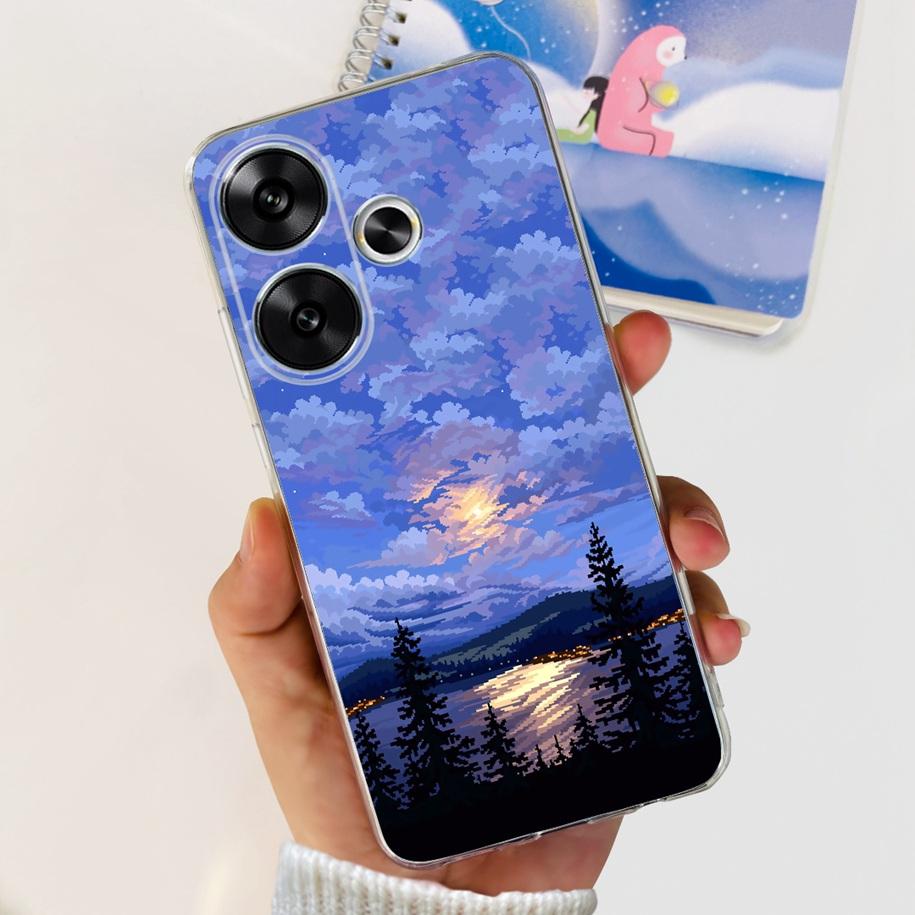 For Xiaomi Poco F6 Case Popular Butterfly Flower Soft Clear Silicone TPU Back Cover For Xiaomi Poco F6 5G F 6 PocoF6 Phone Cases