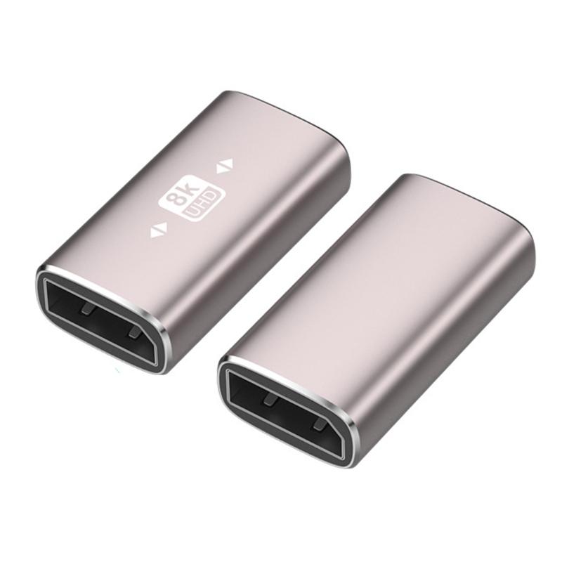 Адаптер 8K 1.4 90 градусов Позолоченный адаптер Прямоугольный Штекер-Гнездо Вертикальные разъемы Конвертер