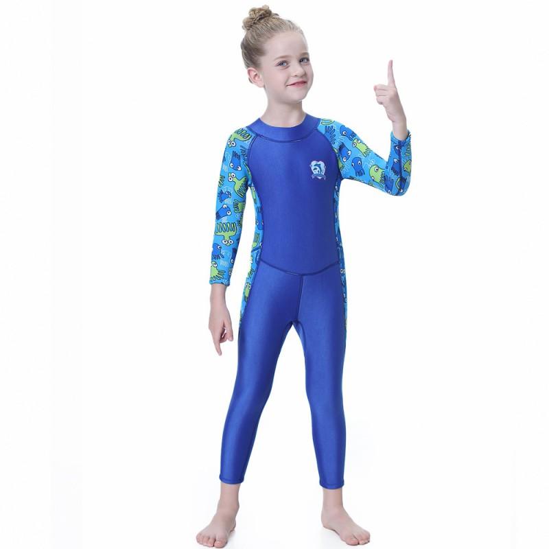 2.5mm Kids Girls Wetsuit Snorkeling Swimming Diving Surfing Winter Fall Long Sleeve Thermal