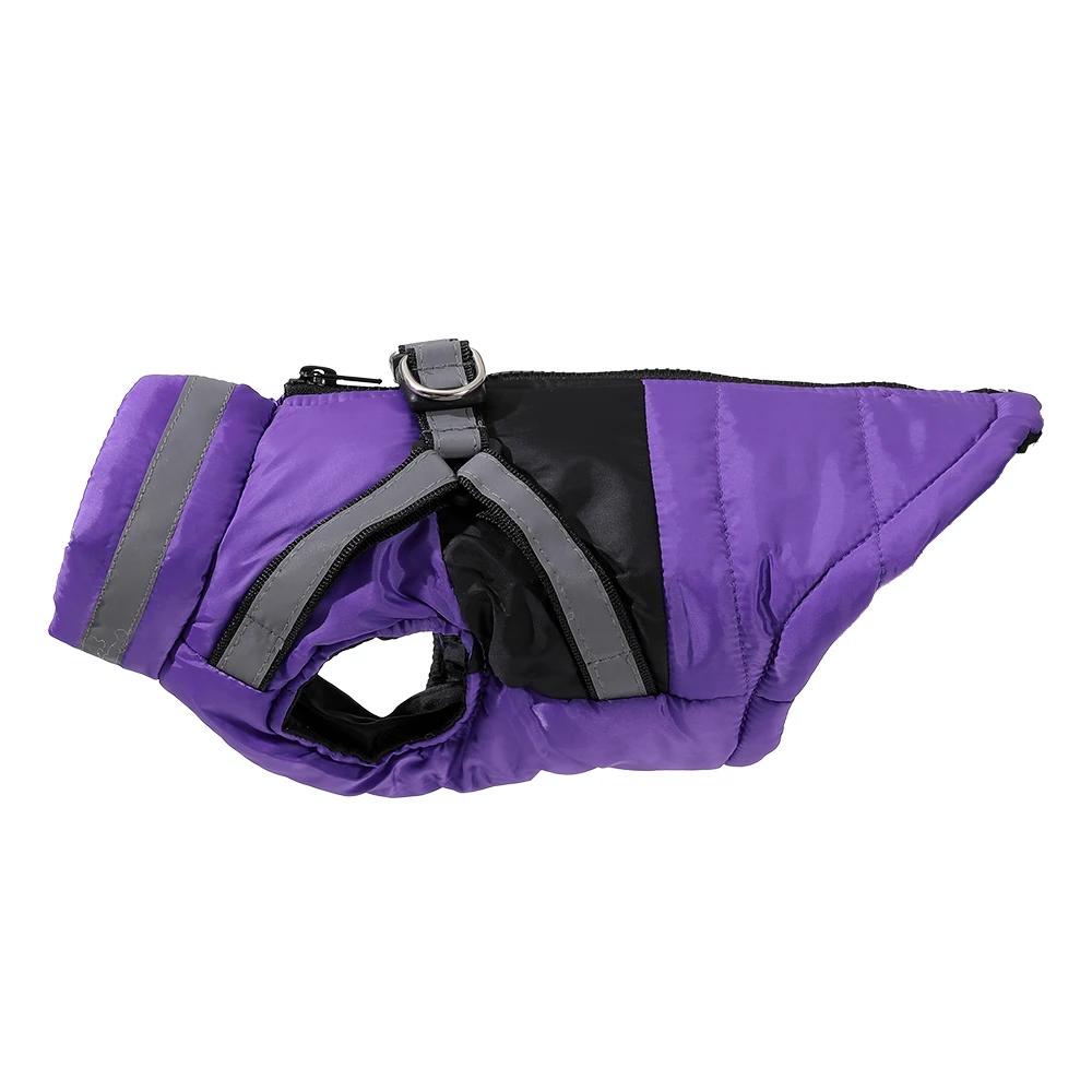 Dog Coat With Harness Winter Warm Dog Clothes For Small Medium Dogs Cats Windproof Cat Clothing Chihuahua Yorkshire Pet Jacket
