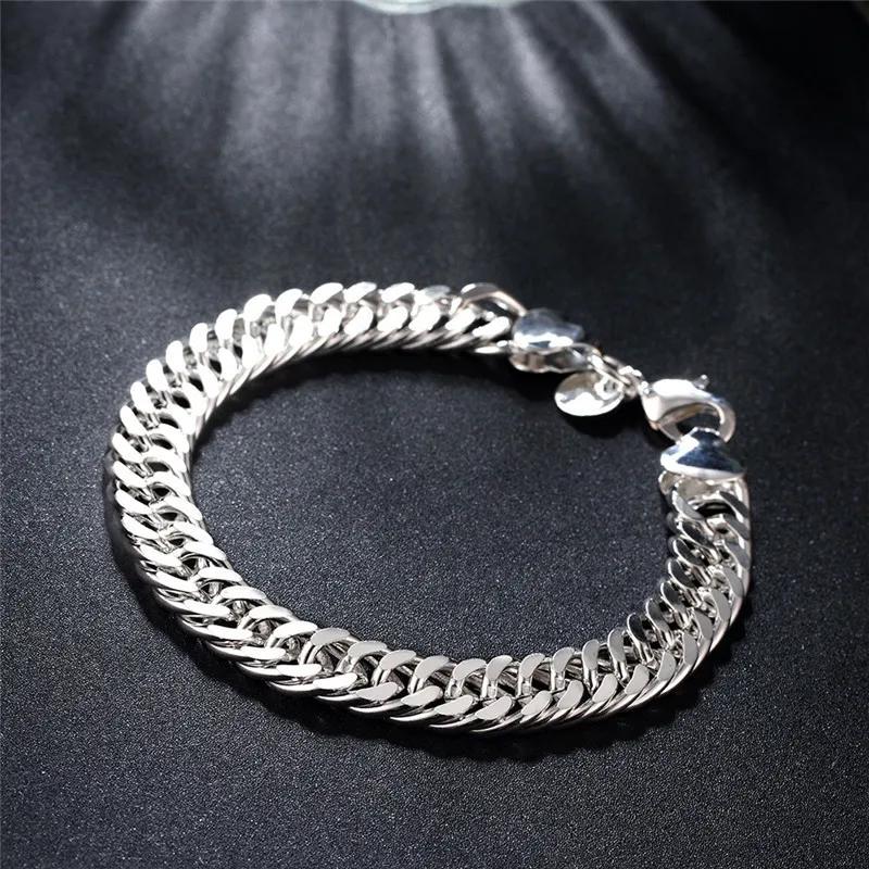 Fine Noble Sterling Solid Chain Bracelet For Women Men Charm Party Gift Wedding Party Fashion Jewelry