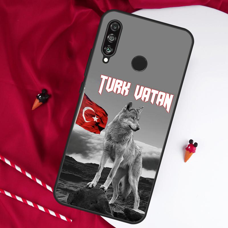 Чехол Turk Wolf Turkey Flag для Huawei Nova Y61 Y91 Y73 Y72 Y90 Y70 Y60 12s 12i 11i 8i 9 10 SE P60 P30 Pro P40 Lite
