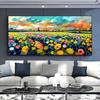 Abstract Colorful Flower Field Canvas Painting Printed On Canvas Floral Landscape Posters and Prints for Living Room Wall Decor